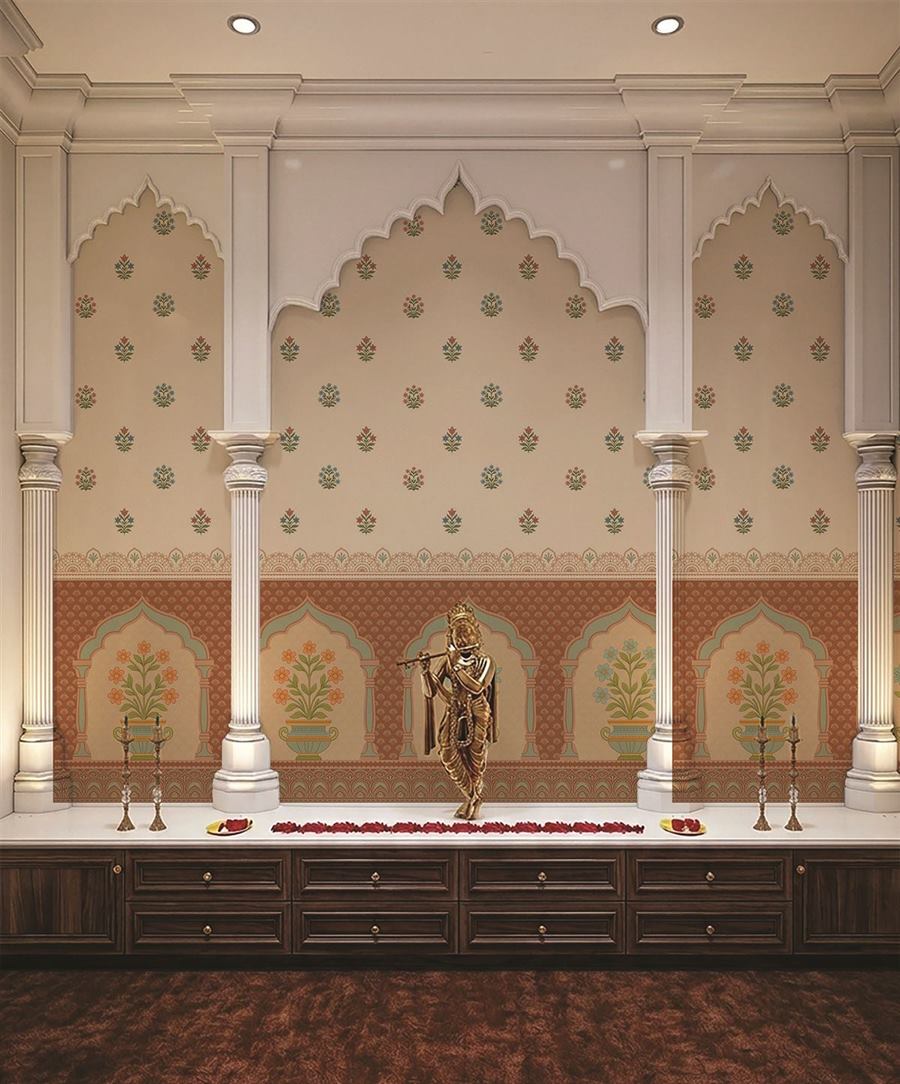 Floral Jharokha classic wallpaper – The Wall Chronicles