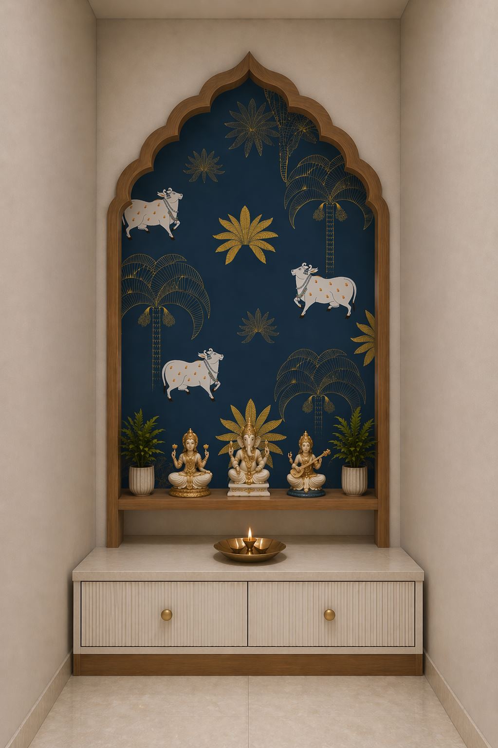 Vrindavan Nights classic wallpaper – The Wall Chronicles