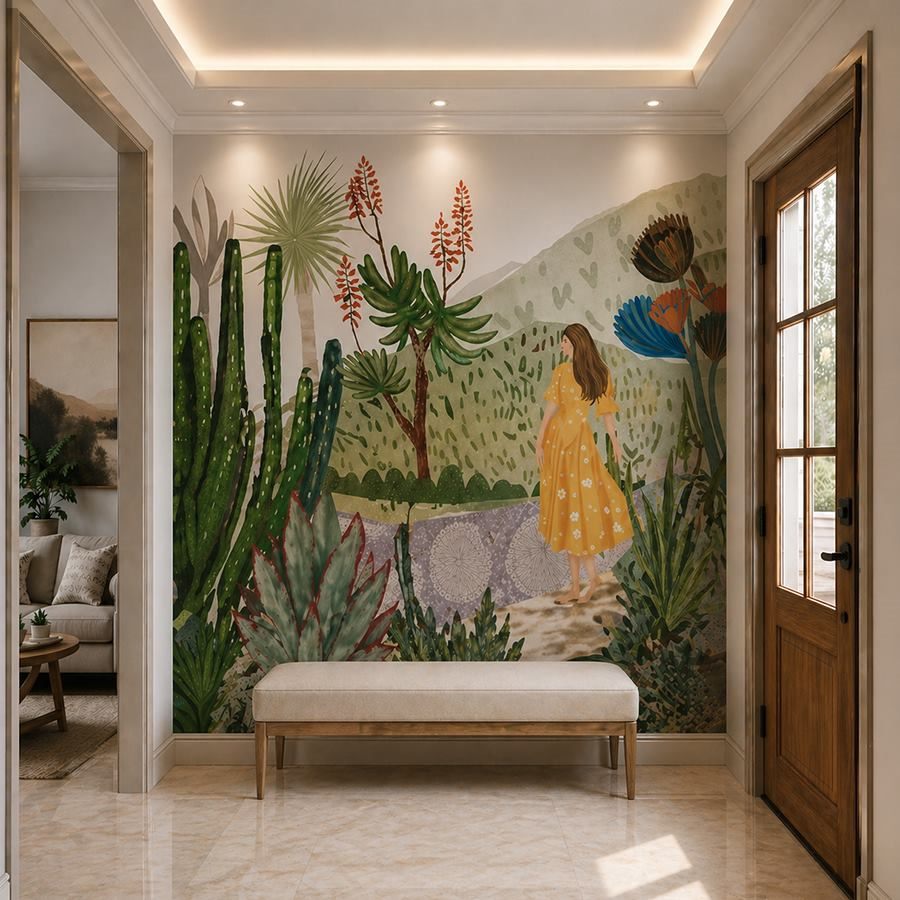 Cactus Trails floral wallpaper – The Wall Chronicles