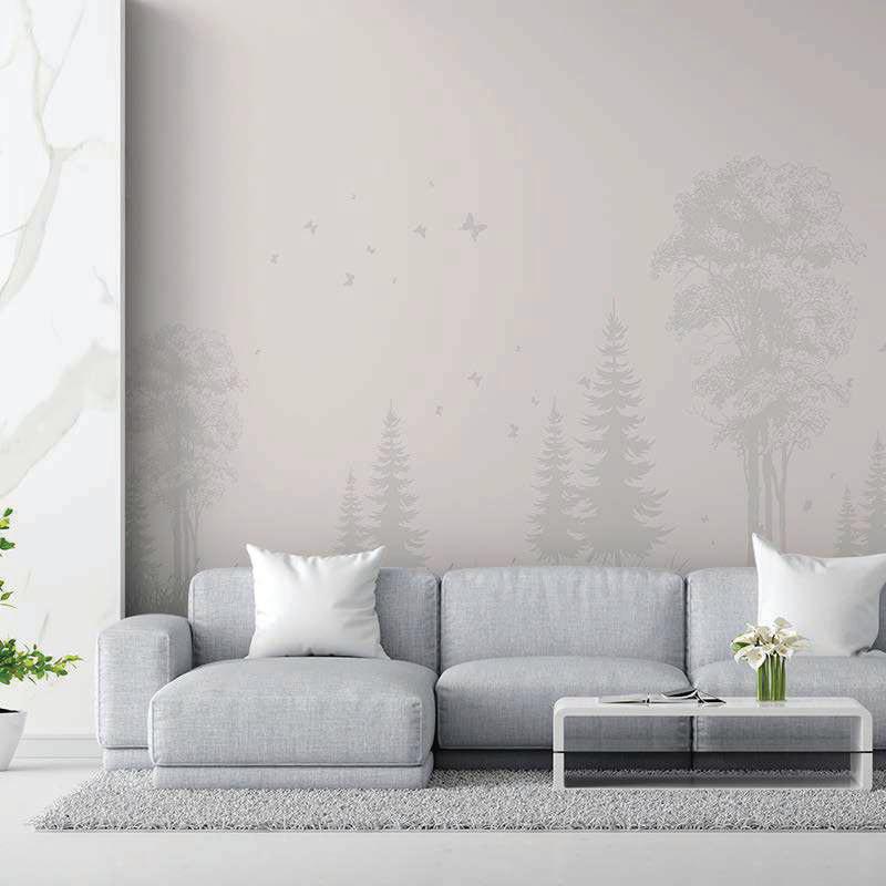 Forest Silhouette floral wallpaper – The Wall Chronicles