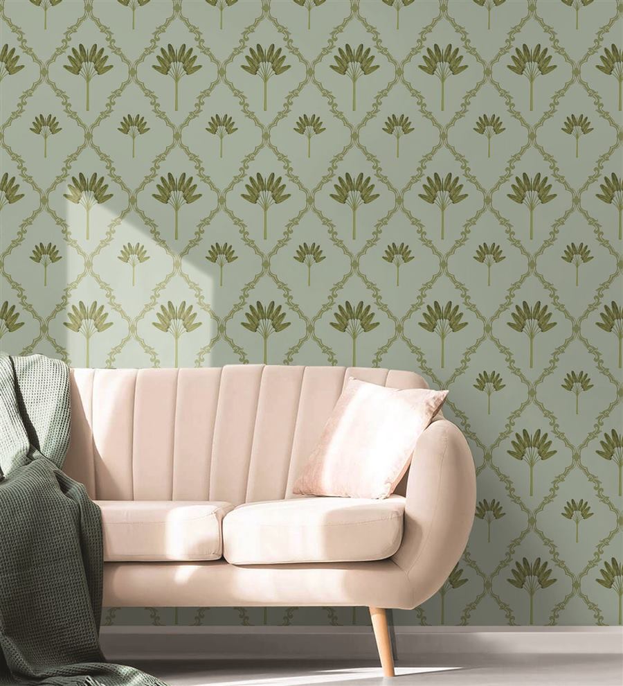 Palm Trellis floral wallpaper – The Wall Chronicles