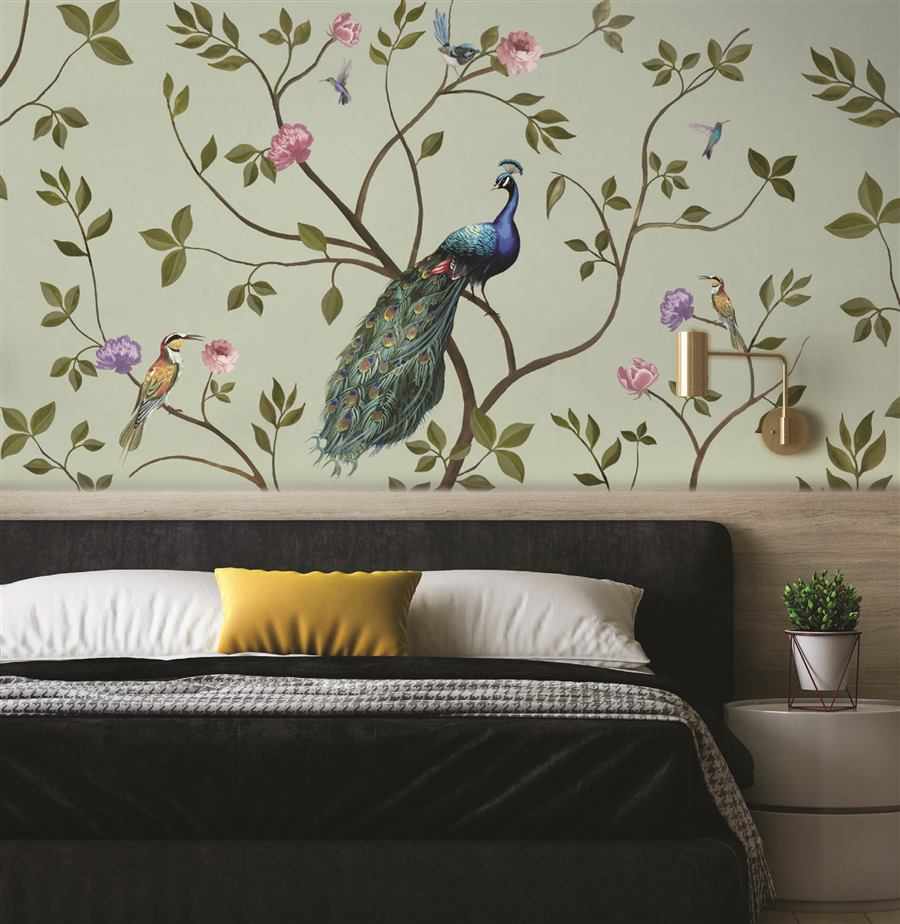 Peacock Chinoiserie floral wallpaper – The Wall Chronicles