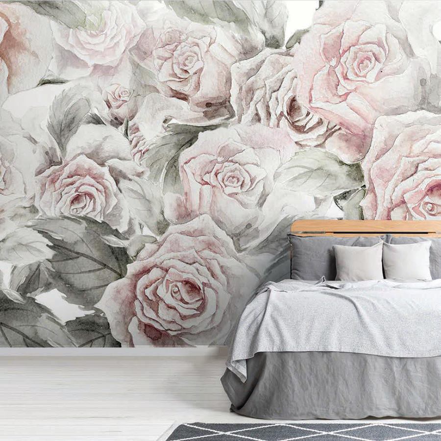 Watercolour Roses floral wallpaper – The Wall Chronicles