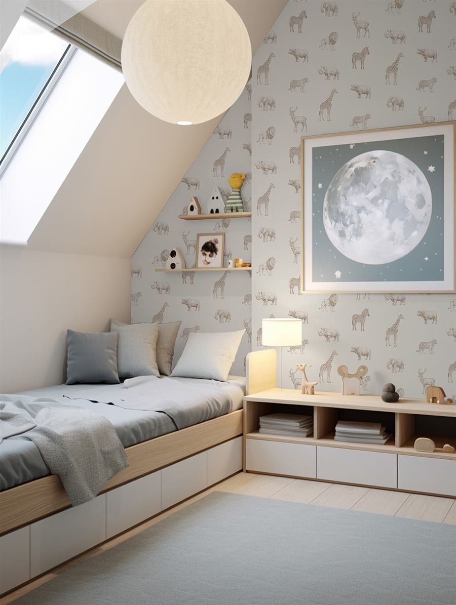 Forest Safari kids room wallpaper – The Wall Chronicles