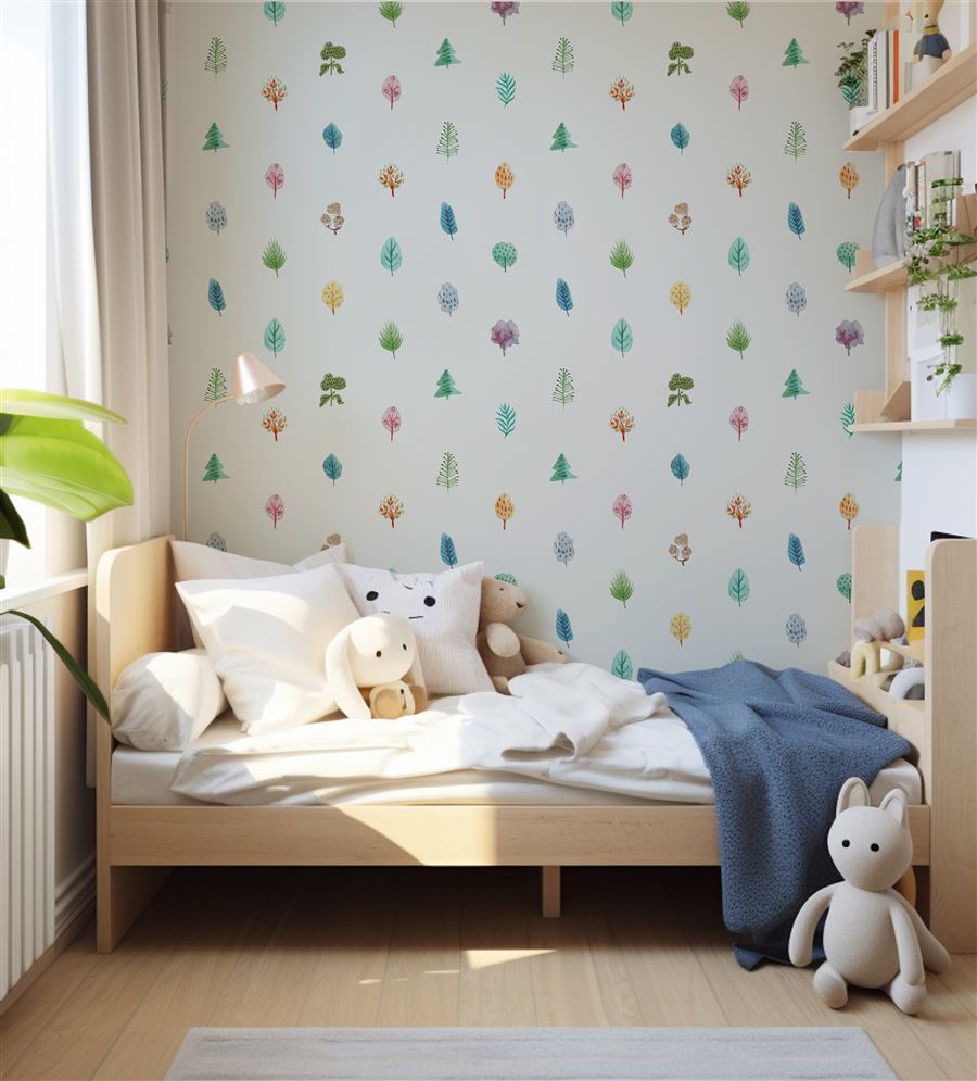 Leafy Tales kids room wallpaper – The Wall Chronicles