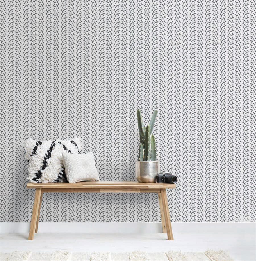 Retro Herringbone modern pattern wallpaper – The Wall Chronicles