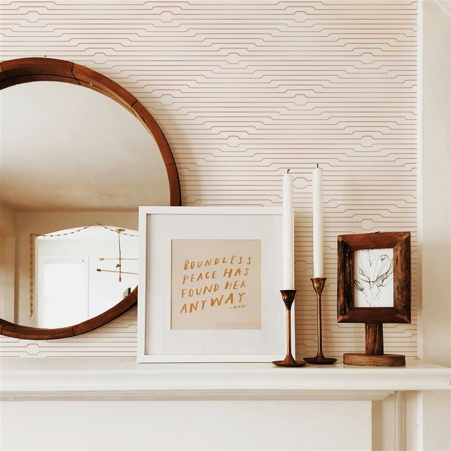 Terracotta Illusion modern pattern wallpaper – The Wall Chronicles
