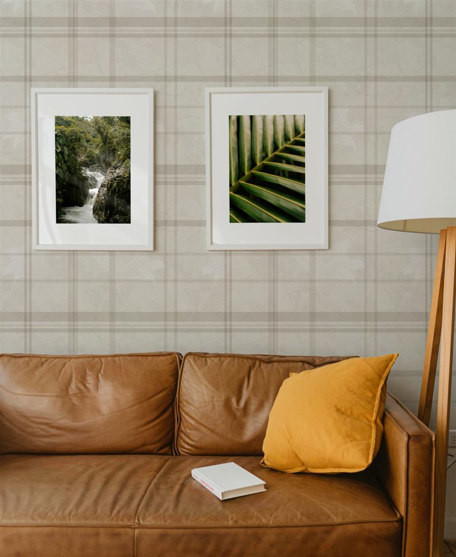 Botanical Plaid botanical wallpaper – The Wall Chronicles