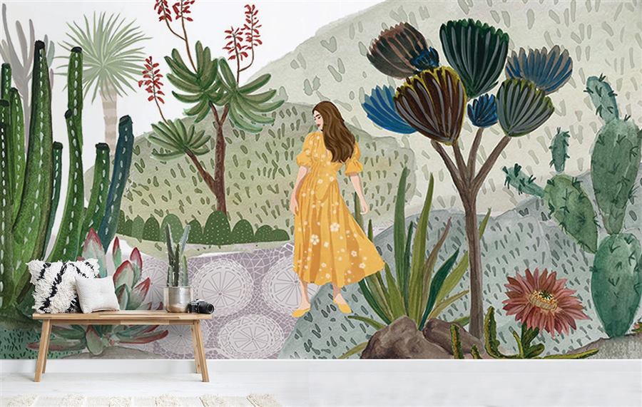 Cactus Trails botanical wallpaper – The Wall Chronicles