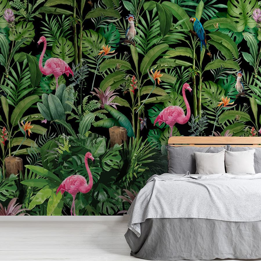 Midnight Sanctuary botanical wallpaper – The Wall Chronicles