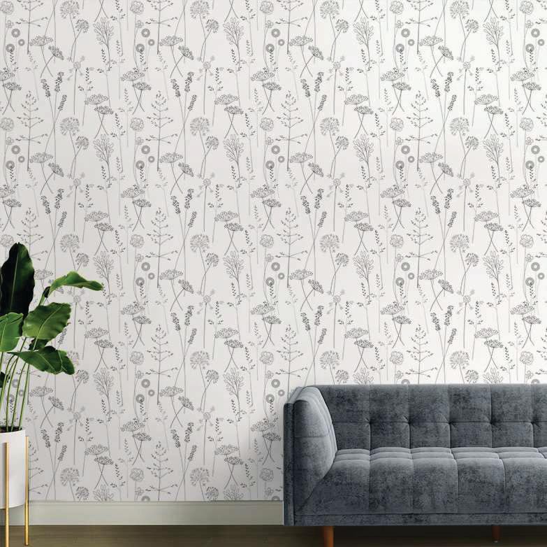 Dandelions Monochrome wallpaper – The Wall Chronicles