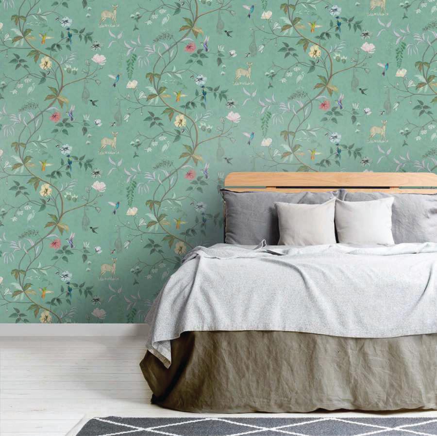Garden Chinoiserie Teal wallpaper – The Wall Chronicles