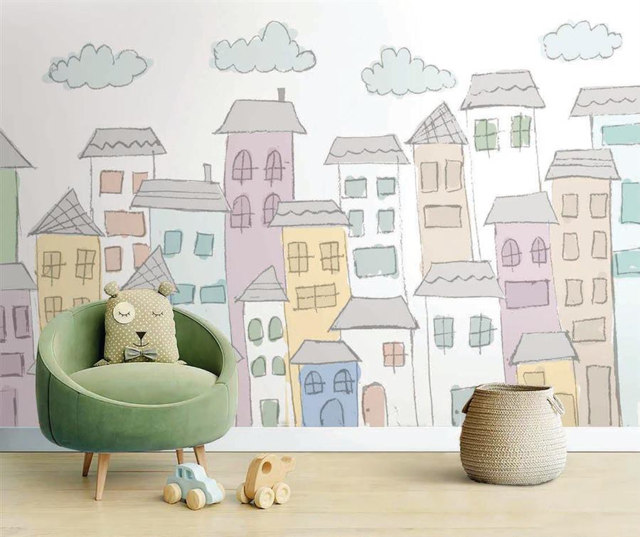 Sketchbook Houses wallpaper – The Wall Chronicles