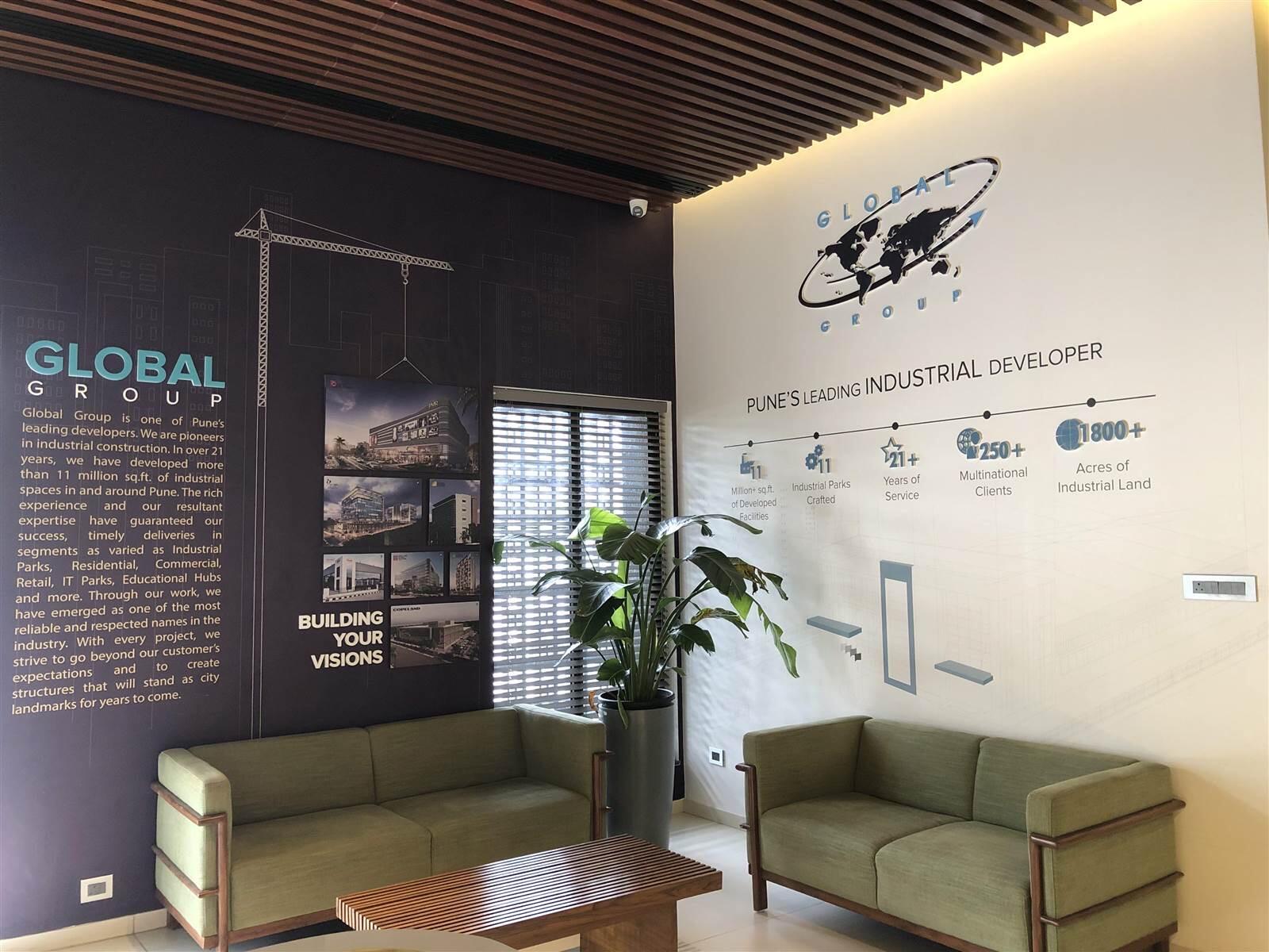 Global Inspira lobby wallpaper installation