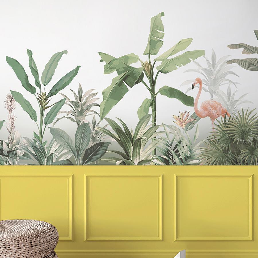 Flamingo Tropics living room wallpaper – The Wall Chronicles