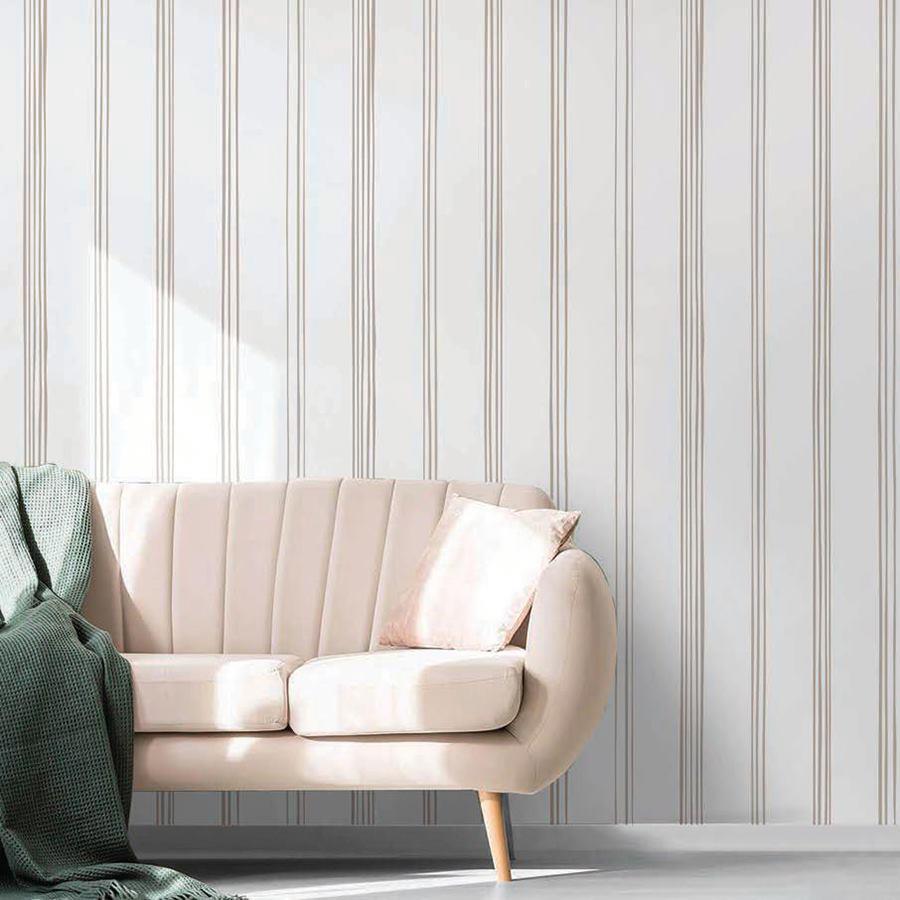 Organic Stripes living room wallpaper – The Wall Chronicles