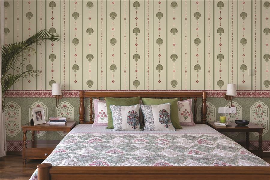 Peacock and Petals wallpaper – The Wall Chronicles