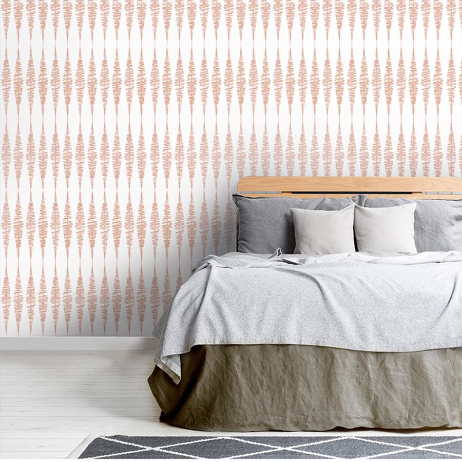 Frequency Peach repeat pattern wallpaper – The Wall Chronicles