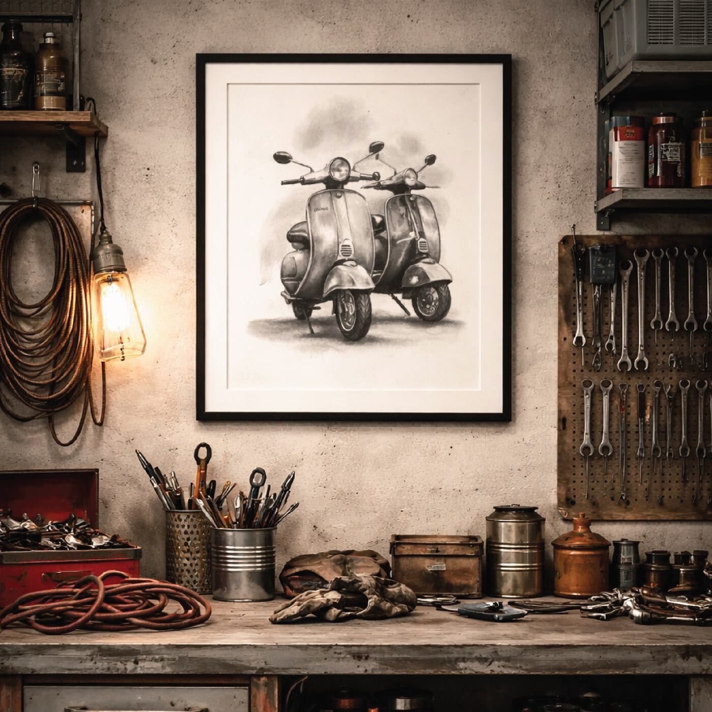 Vespa Duo – art paper print